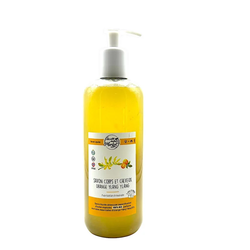 Savon liquide corps et cheveux Orange Ylang Ylang