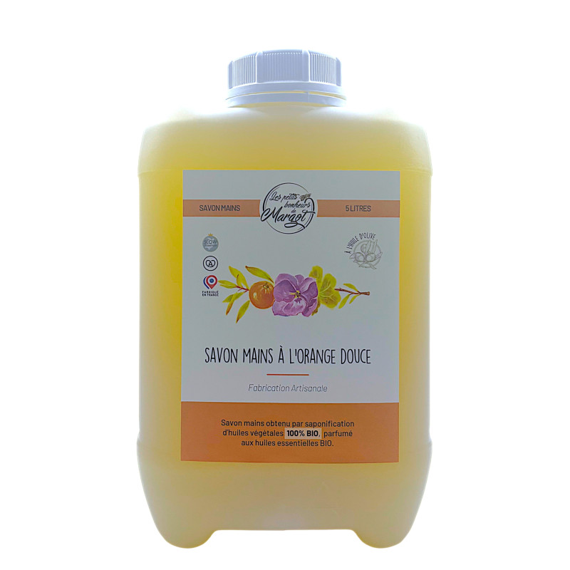 Savon mains  à l'orange douce - 5 L