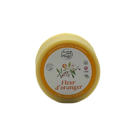 Savon surgras Fleur d'Oranger,  à l'huile de babassu