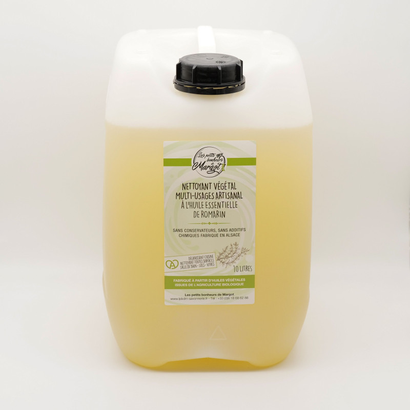 Nettoyant dégraissant concentré à l'huile essentielle de romarin, 10 L