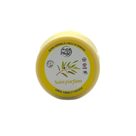 Savon surgras sans parfum à l'huile de babassu