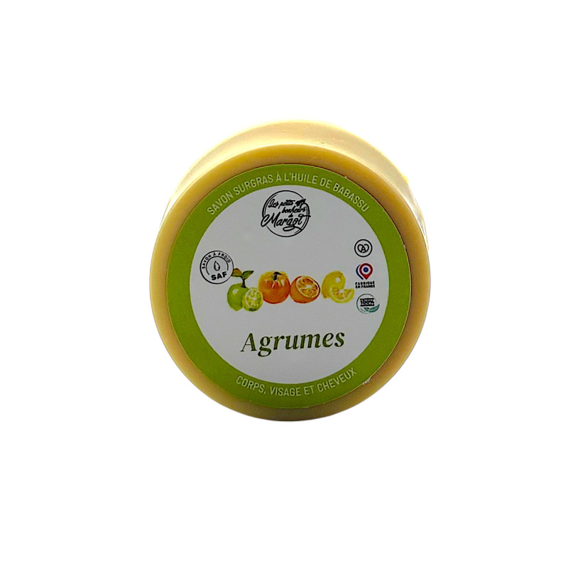 Savon surgras Agrumes à l'huile de babassu