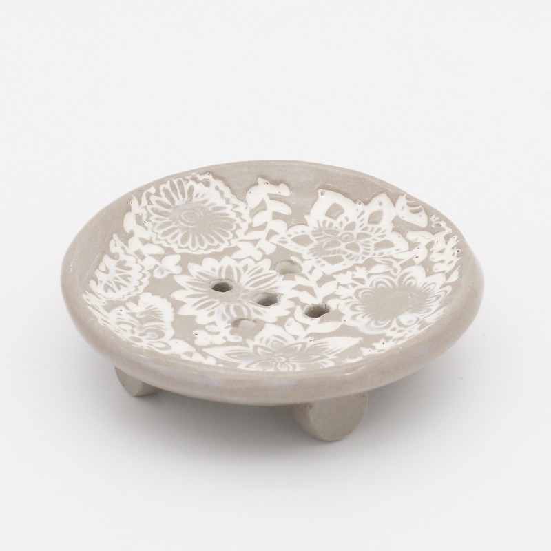 Porte Savon Rond En Ceramique