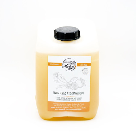 Savon mains  à l'orange douce - bidon 5 litres